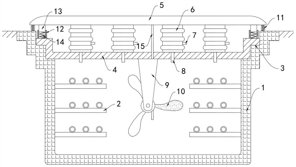 Energy-saving heat dissipation communication cable trench well