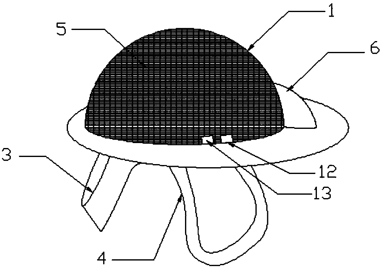 Solar safety helmet used by construction workers