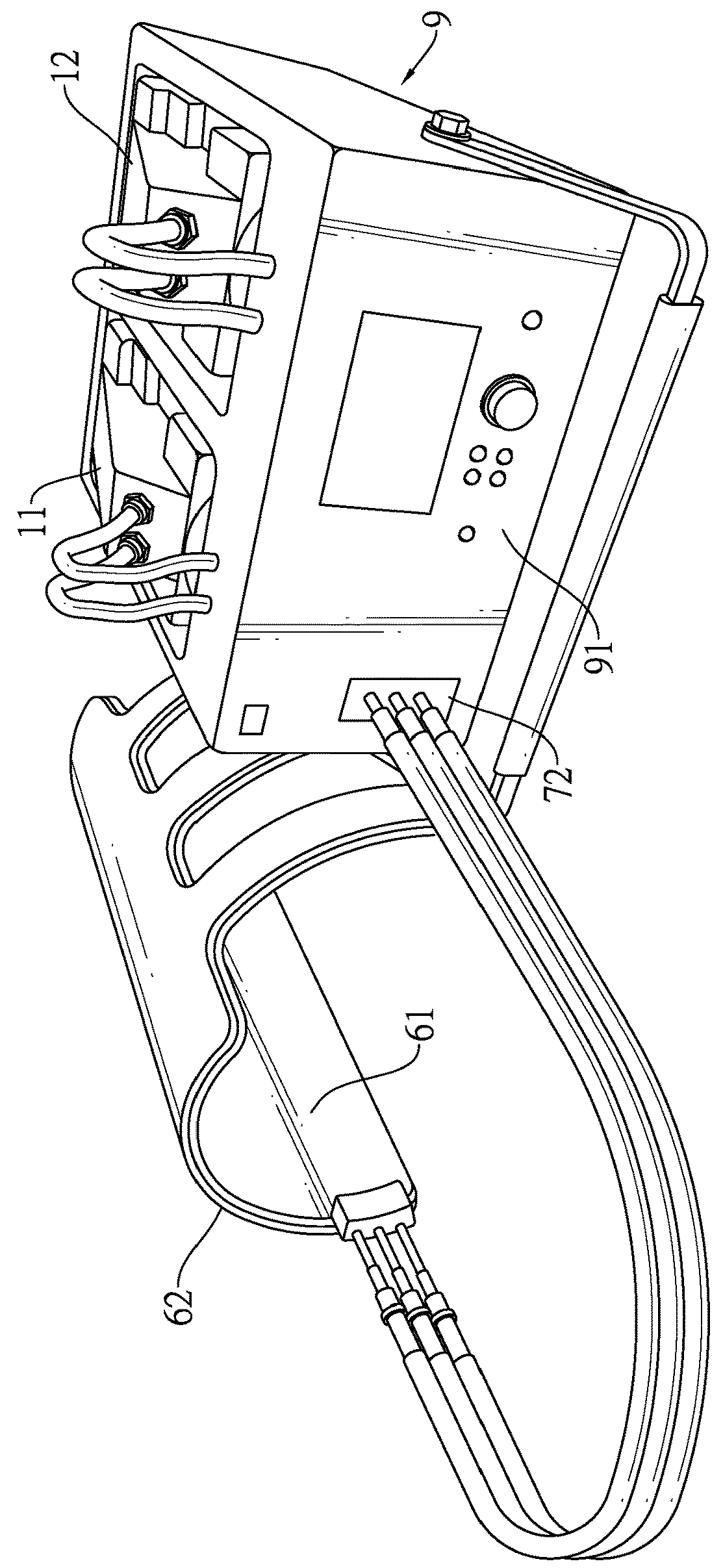 Thermal therapy device with interchangeable hot and cold water circulation and air pressure control