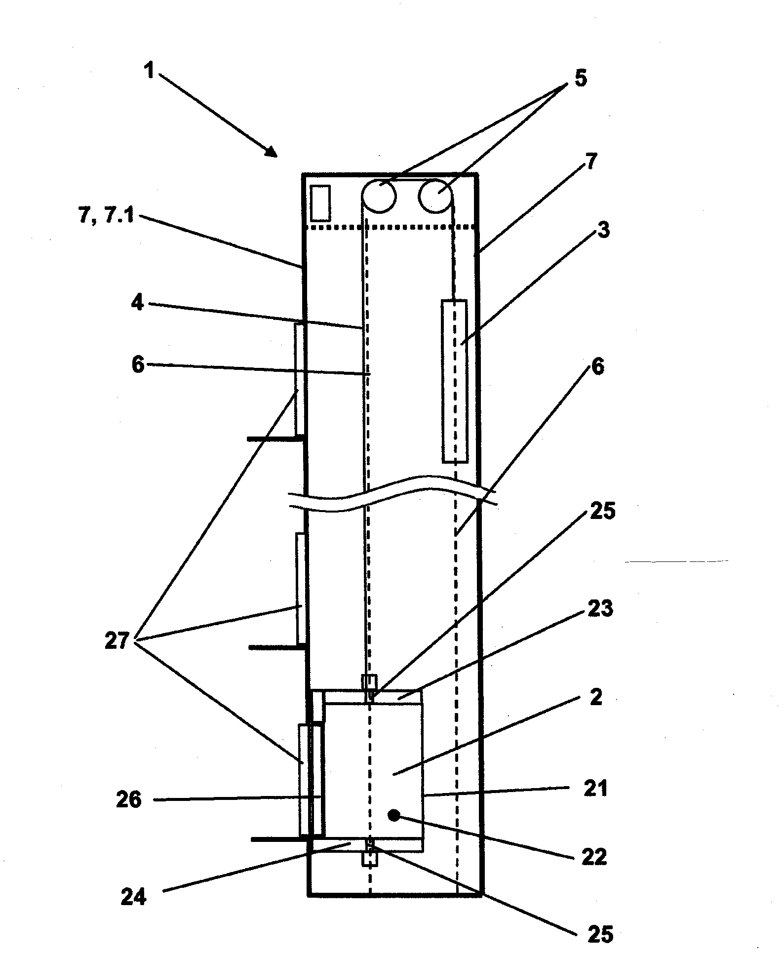 Elevator system with lightweight glass plates