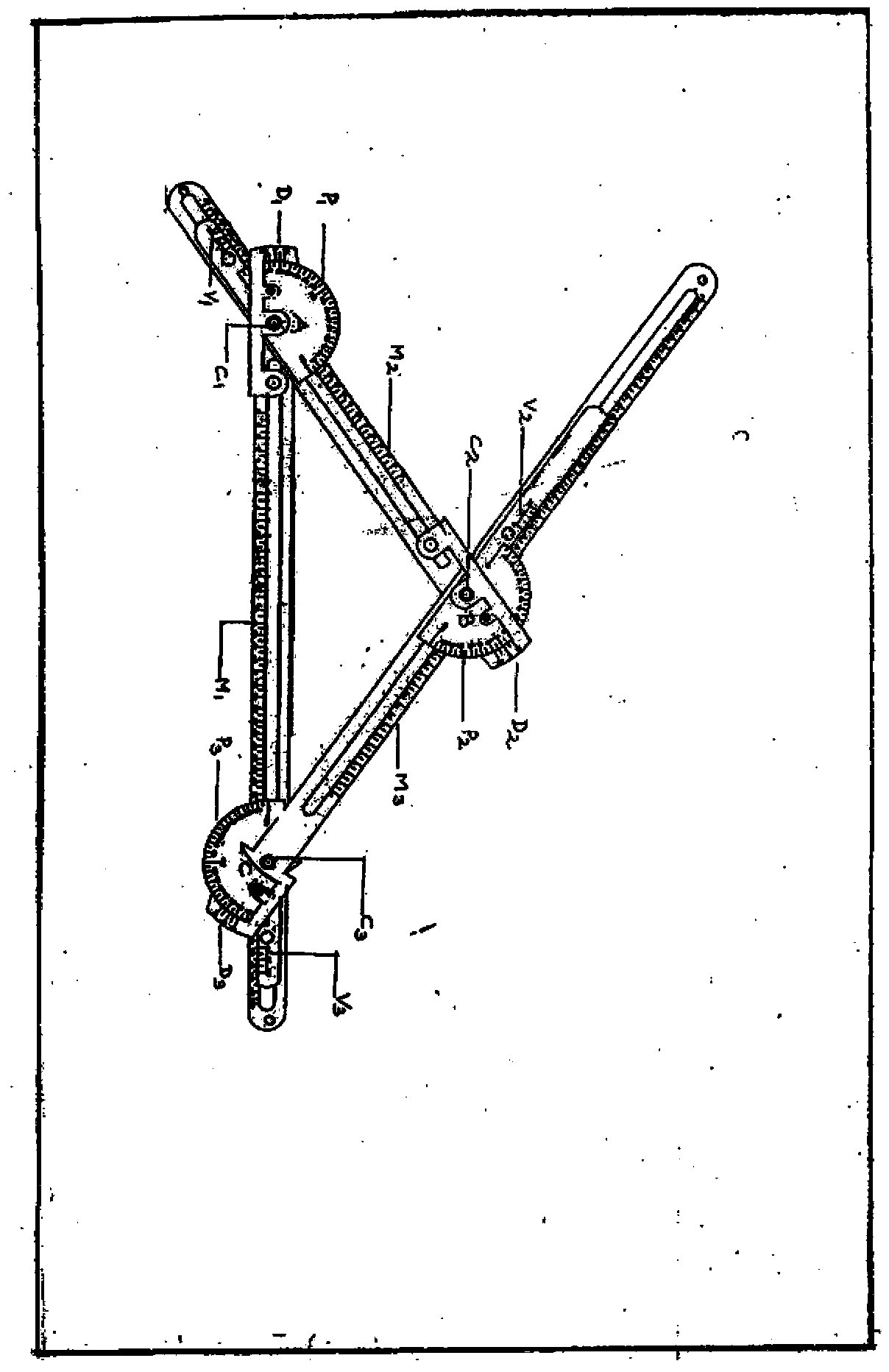 A multipupurpose instrument for triangle solutions, measurements and geometrical applications called triometer