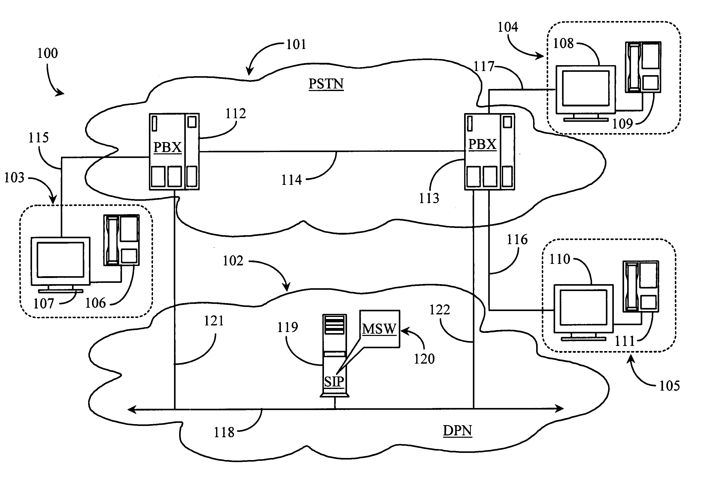 Methods and apparatus for accomplishing call-state synchronization and event notification between multiple private branch exchanges involved in a multiparty call