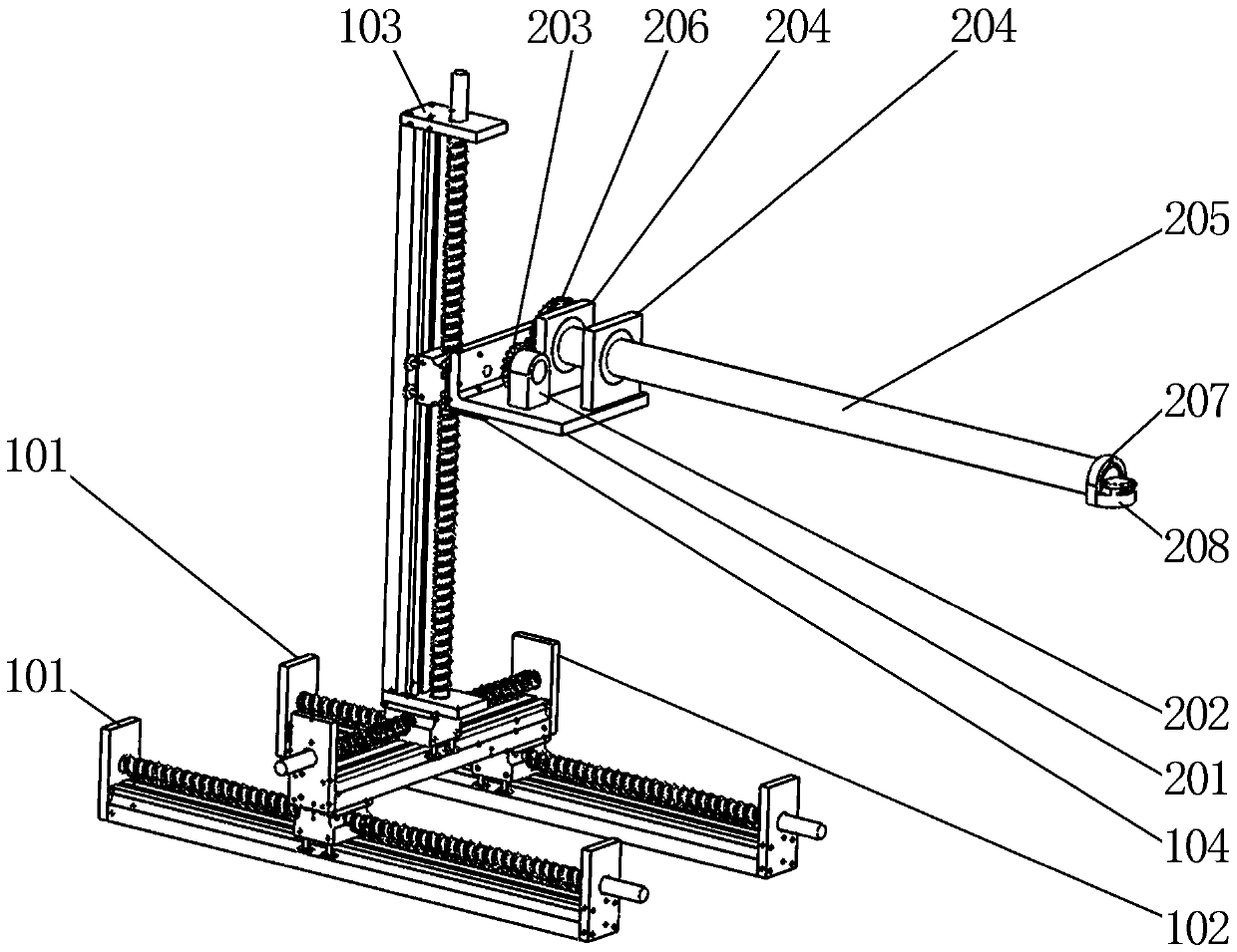 A full-space and full-attitude adjustment device for a three-dimensional wireless power receiving coil