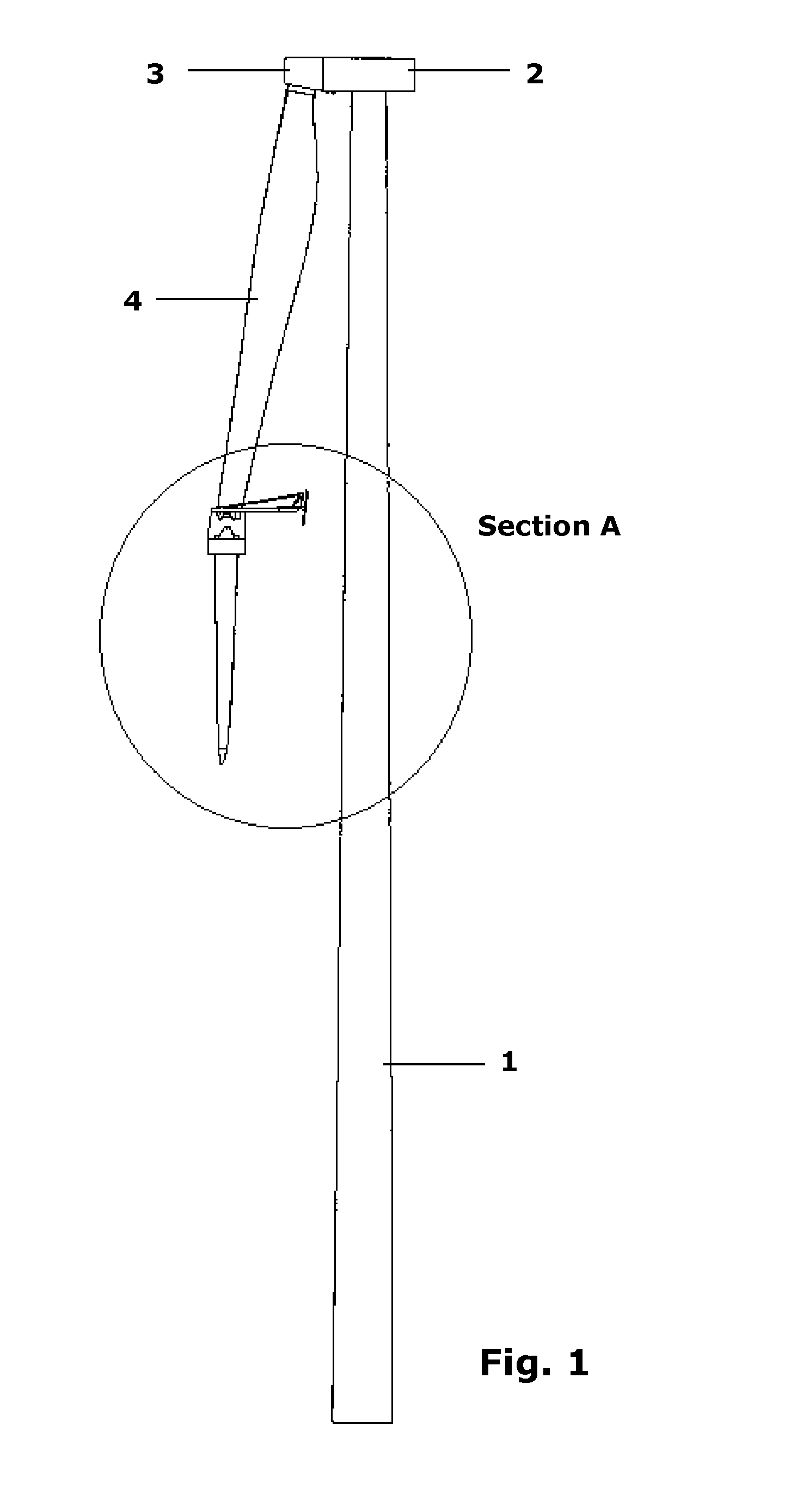 Lifting device for connecting two rotor blade segments of a wind turbine