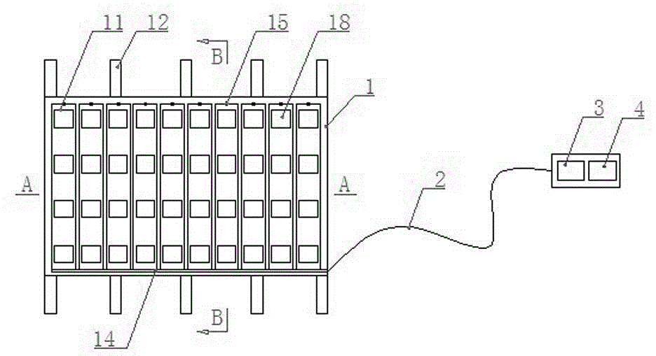 Inflatable leg massaging device with deflating electromagnetic valves and vibrating devices