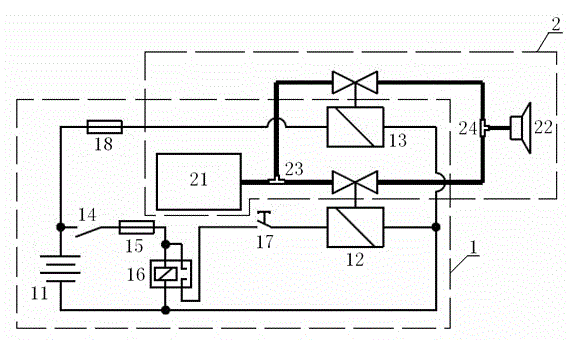 Alarm device preventing storage battery of vehicle from being stolen and control method thereof