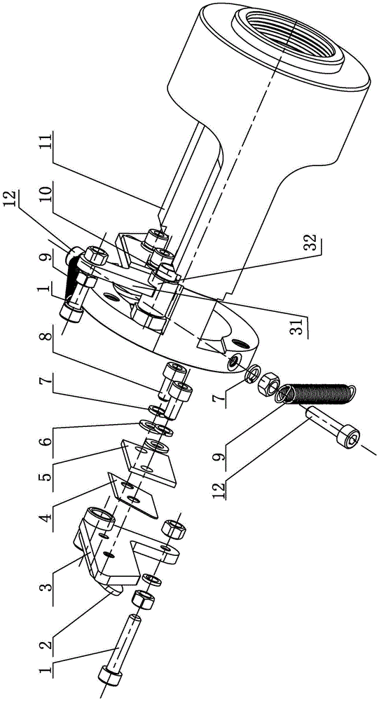 A mechanical sugarcane egg yolk leaf stripping knife