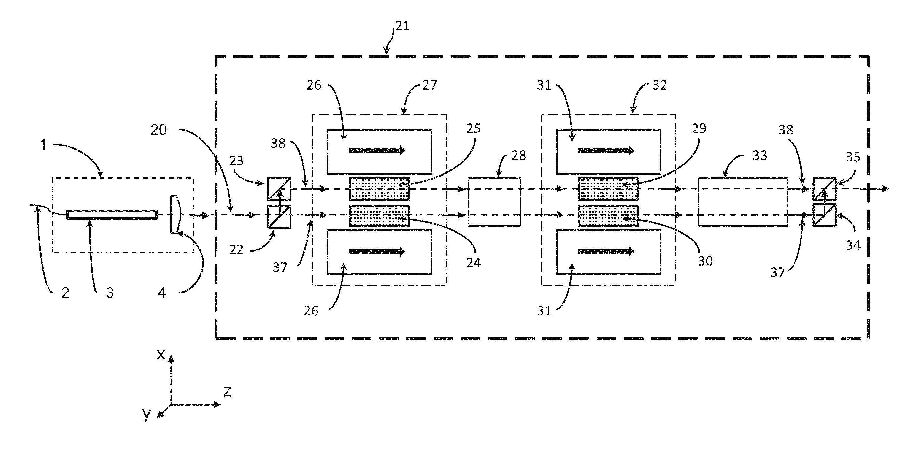 Low focal shift kW class optical isolator