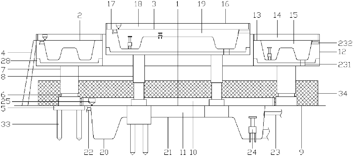 Crab breeding multilayer liftable and adjustable pond