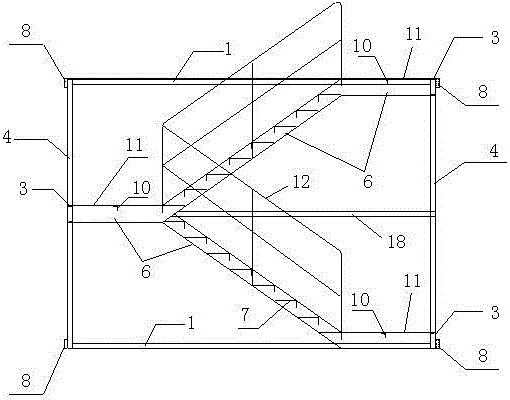 Single-layer three-dimensional prefabrication with excavation of foundation pit and assembly of sunken construction ladder and construction method