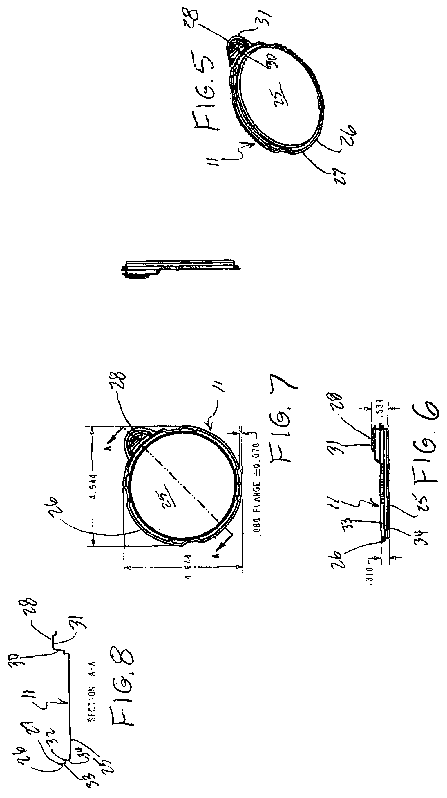 Snap lock container with lid rotation tab