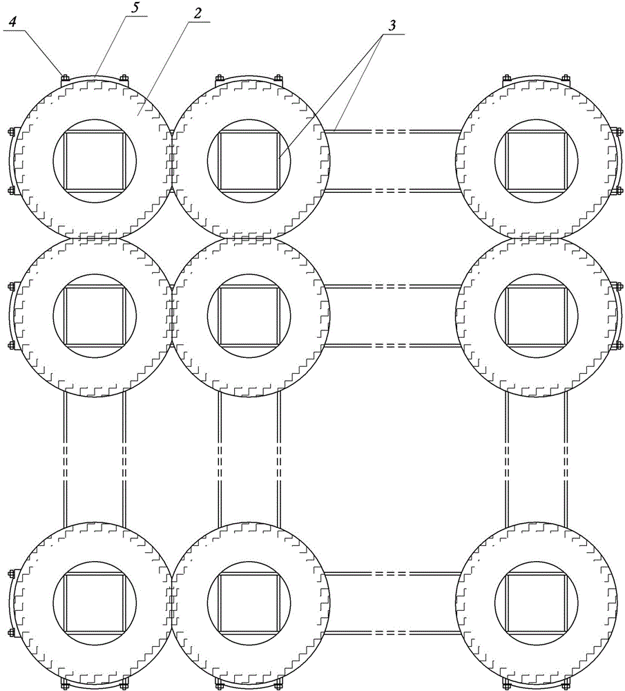 Waste tire rescue cage combination embankment