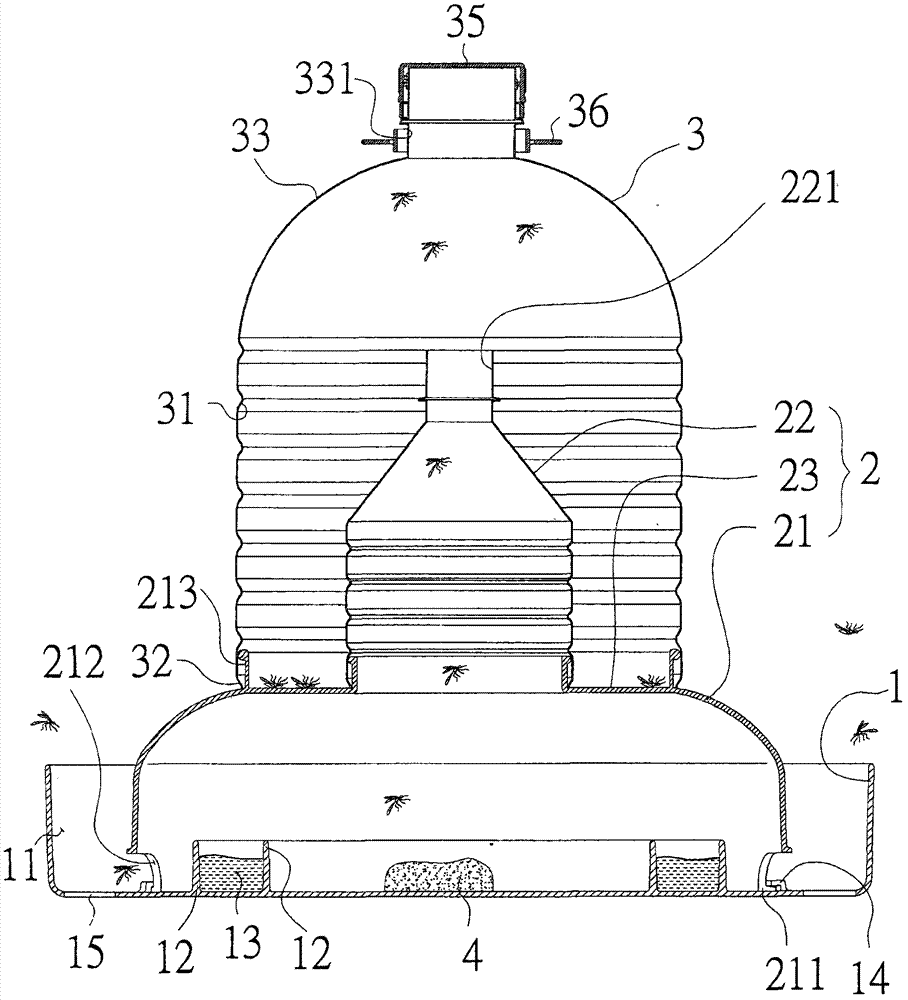 Winged insect trapping device