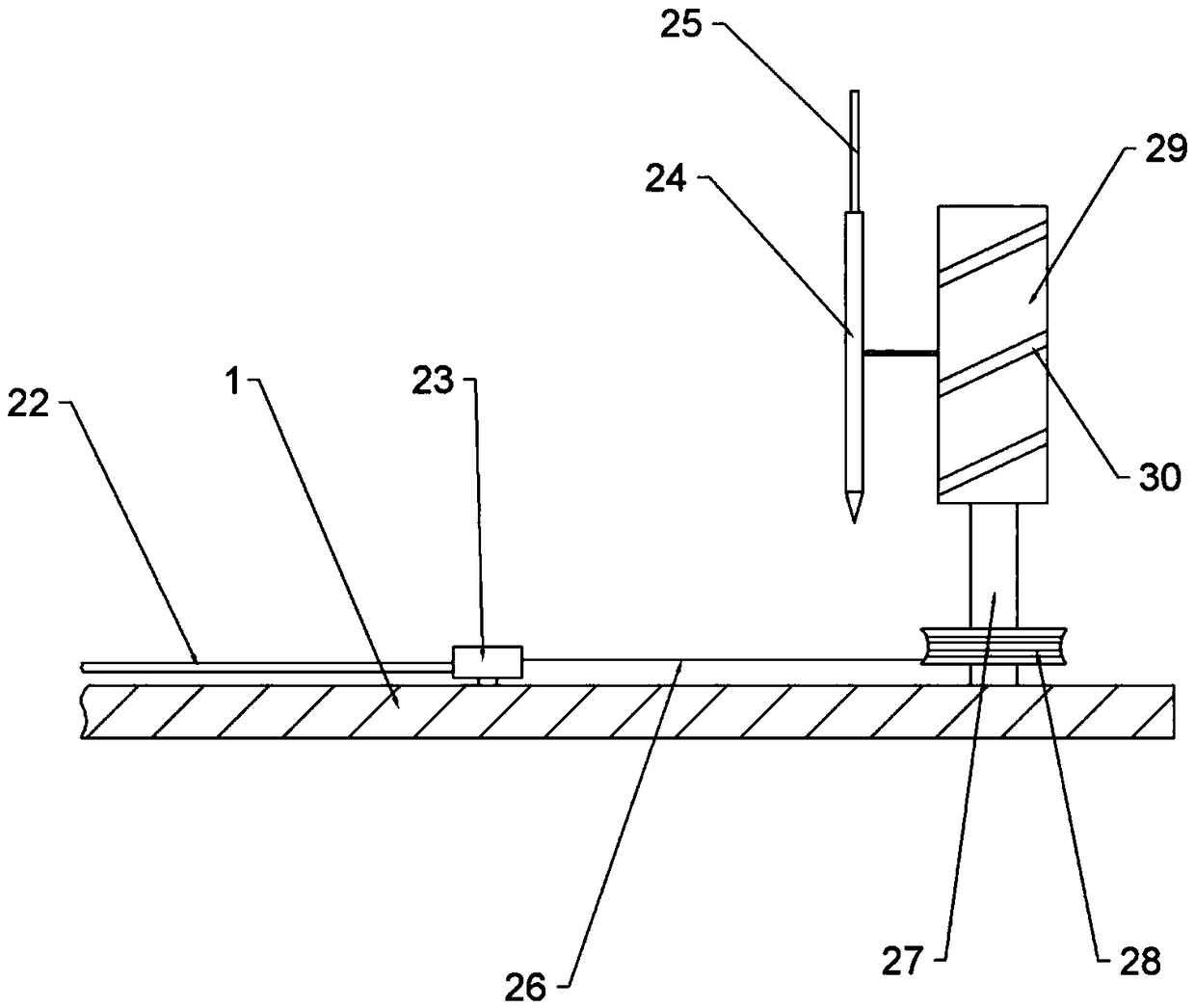 Positioning device for garment cutting