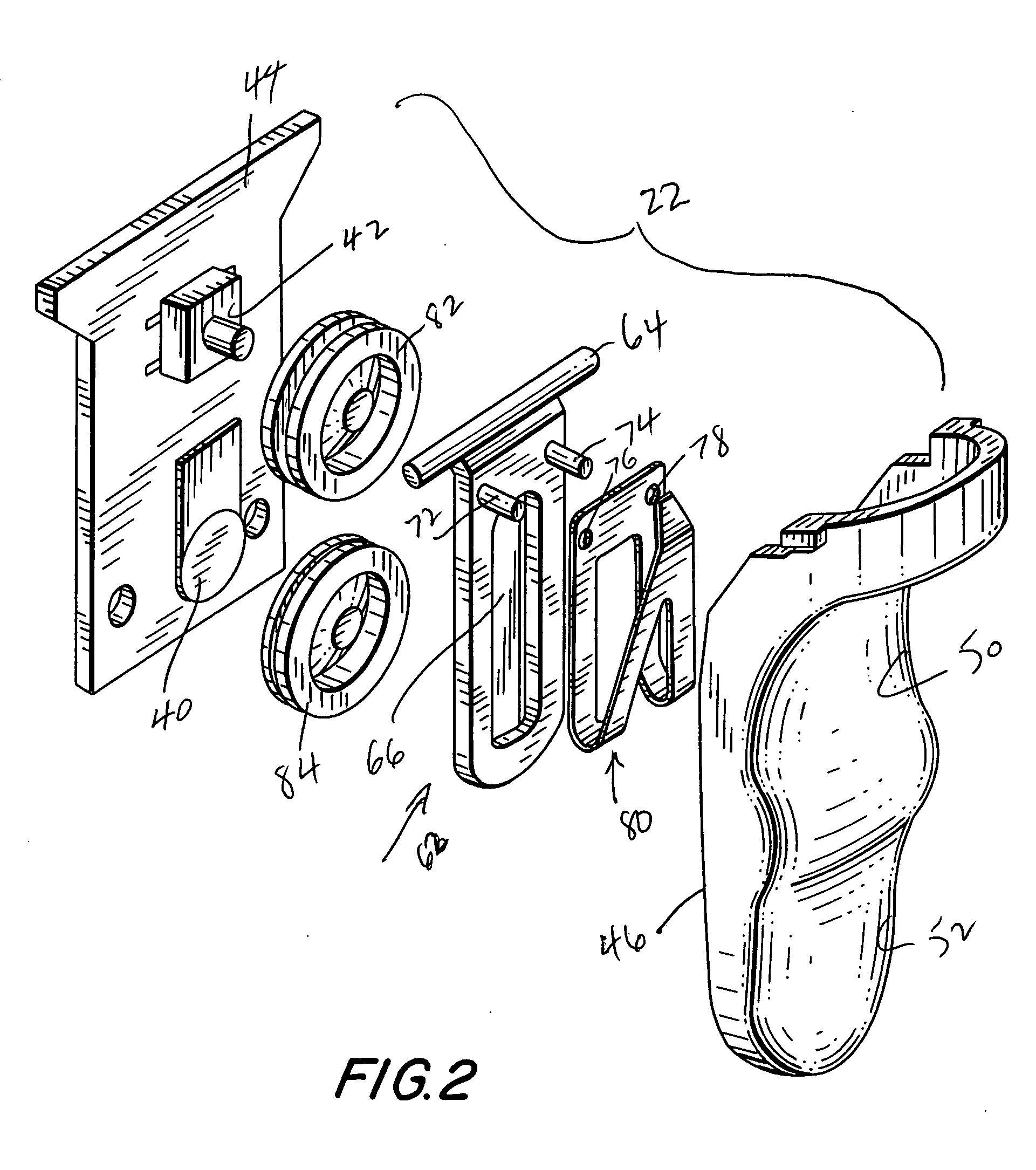 Method of and control switch arrangement for controlling different operational states in an electro-optical reader