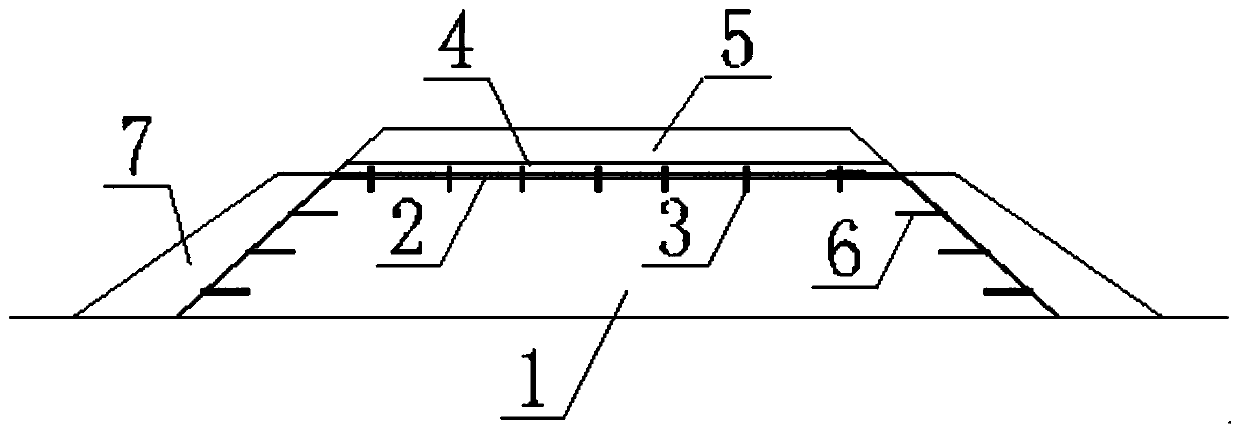 High-speed railway saline soil filler embankment structure and construction method thereof