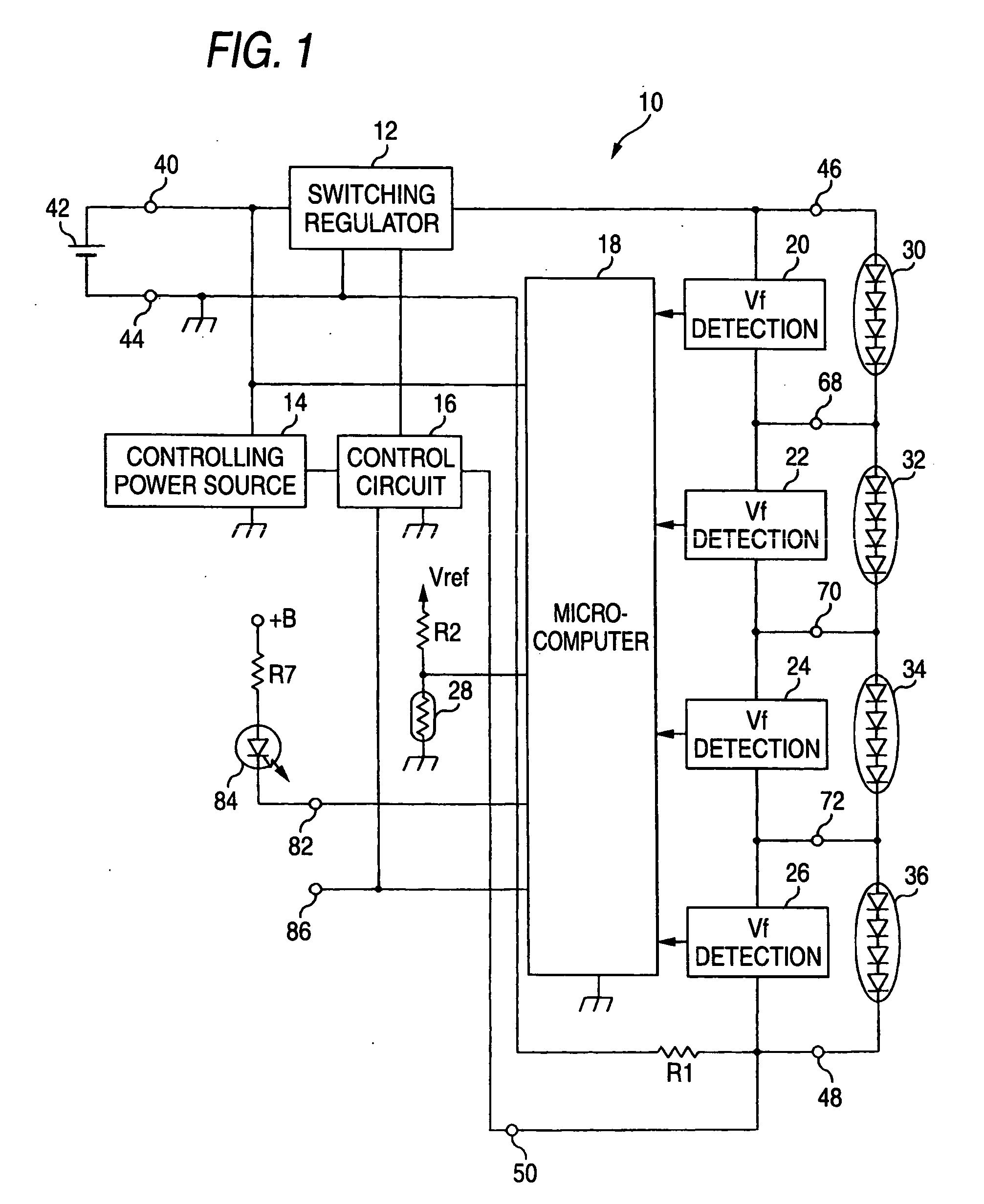 Lighting controller for lighting device for vehicle