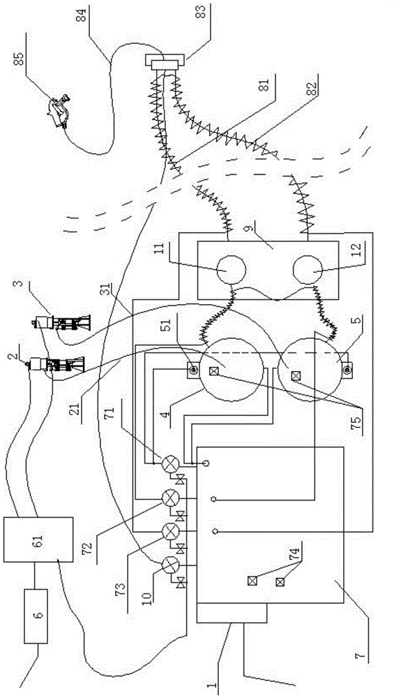 Dual-component high-pressure proportion-adjustable fire retardant coating spraying device and method