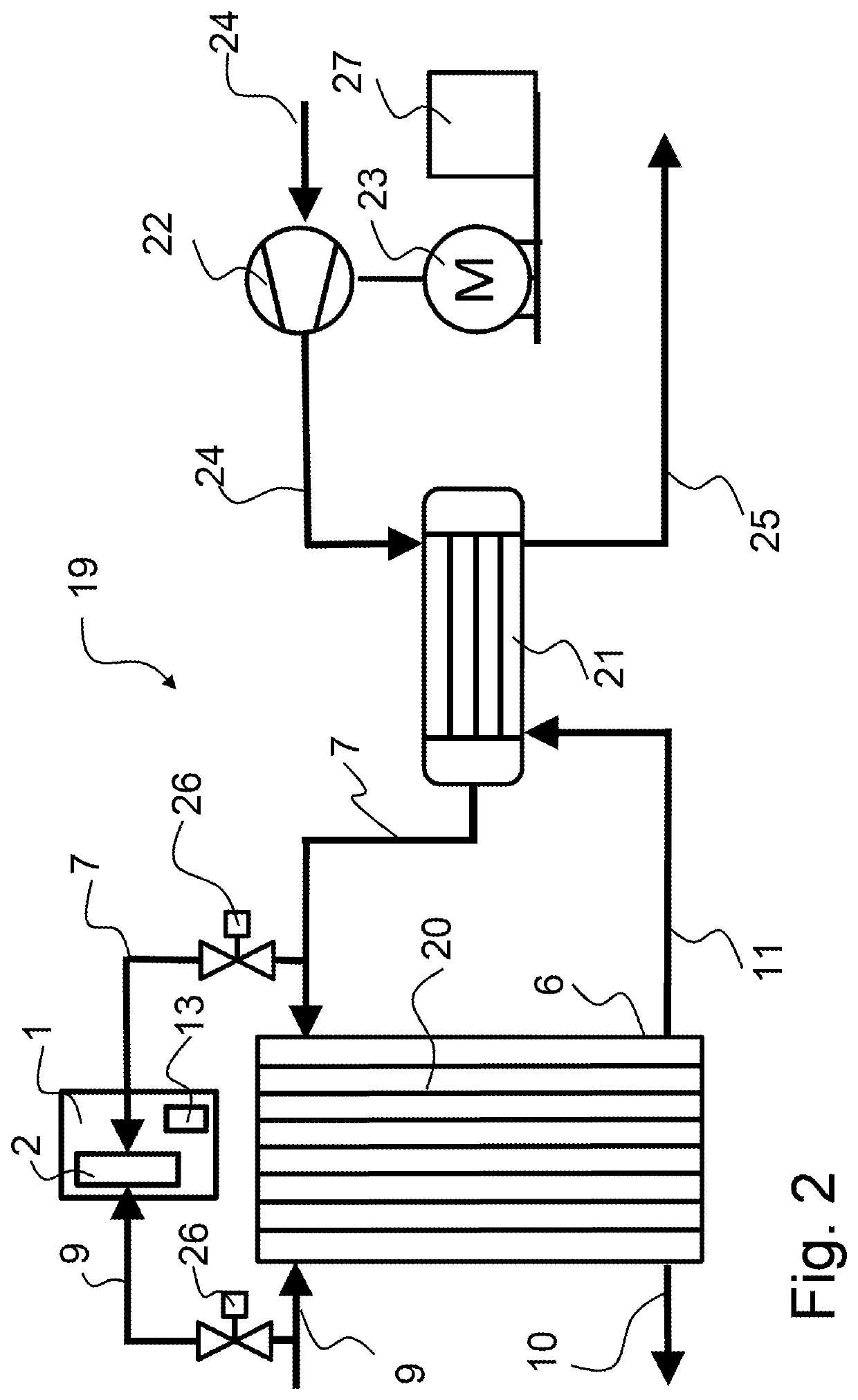 Diagnostic system, fuel cell system having a diagnostic system, and method for determining cathode gas contamination