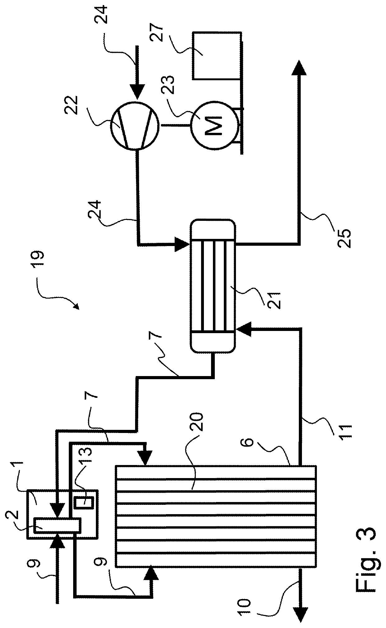 Diagnostic system, fuel cell system having a diagnostic system, and method for determining cathode gas contamination