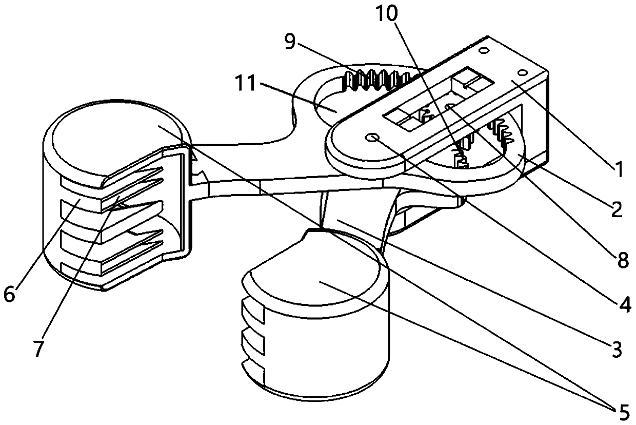 Mars vehicle storage mechanical claw