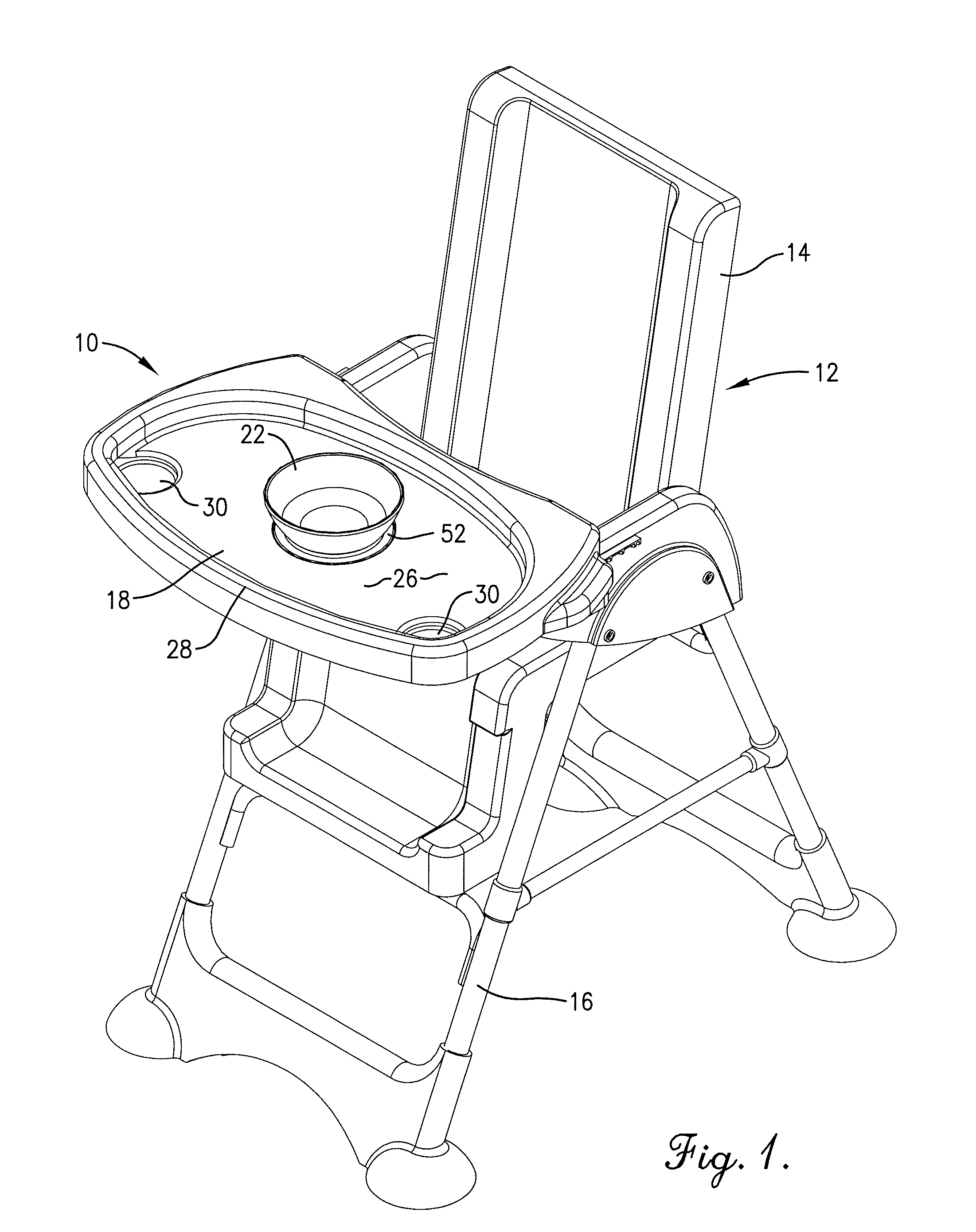 Eating surface with interchangeable accessories