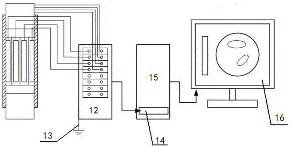 Electrical capacitance tomography sensor used in submerged environment