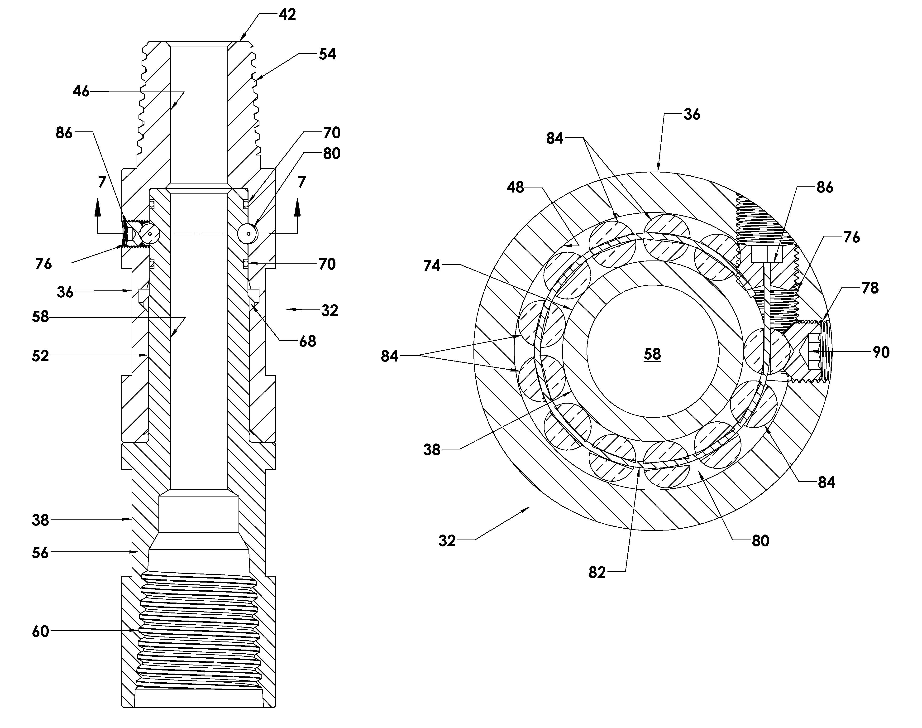 Threadless torque connector