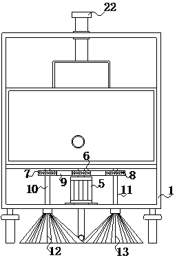 Dust collection device for building construction and working method of dust collection device