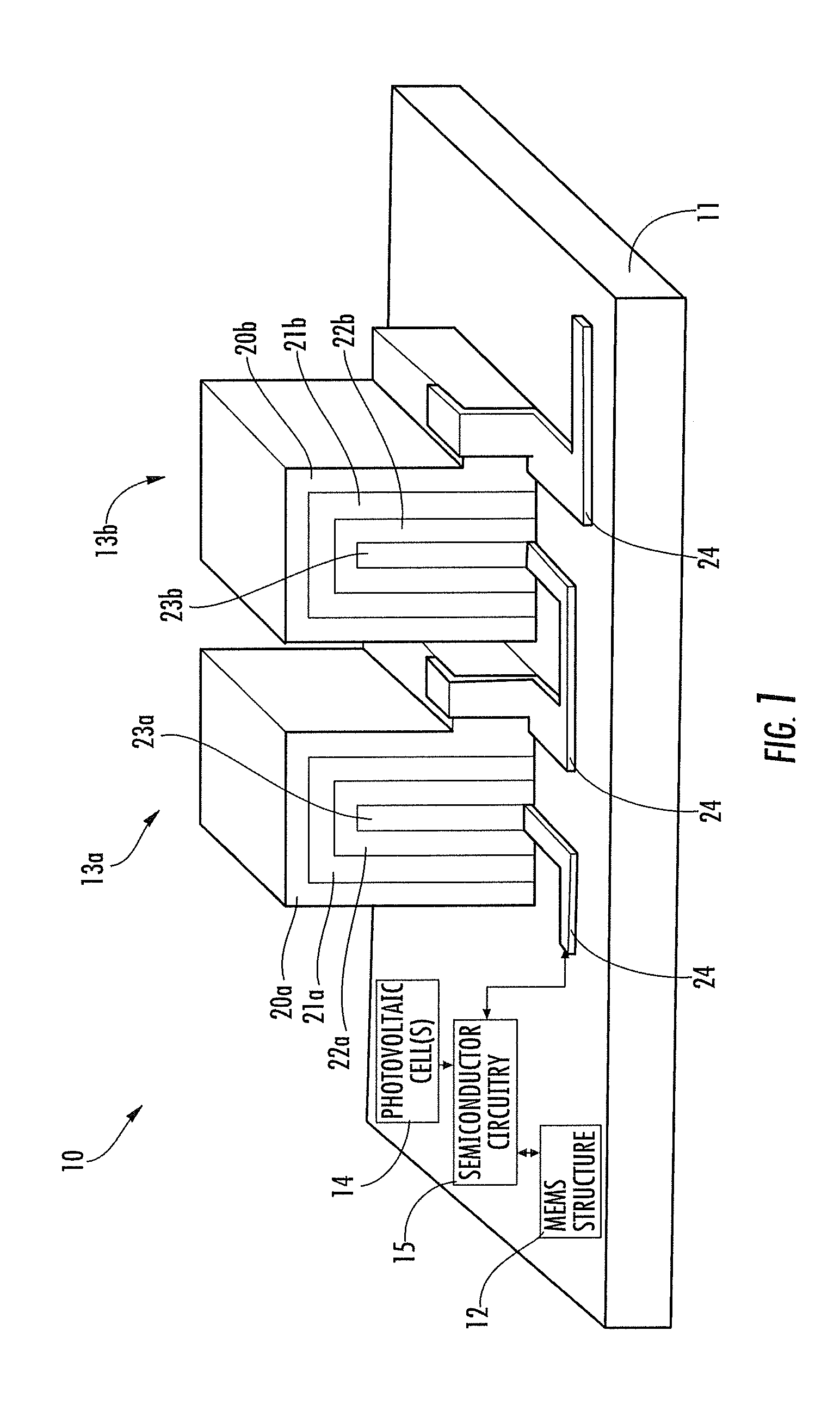 Battery cell for MEMS device and related methods