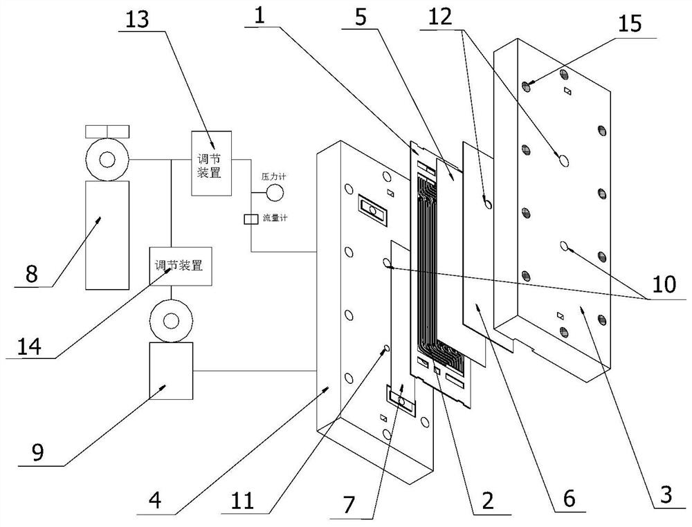 A pemfc metal bipolar plate life testing device and method