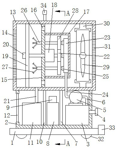 A dust particle detection device