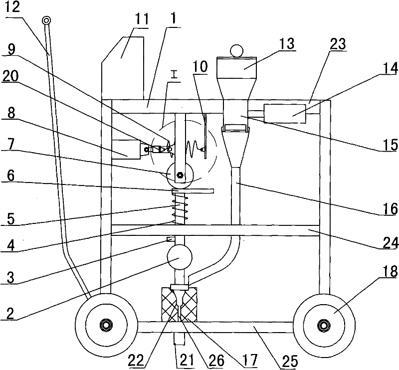 Pneumatic seed shooting and seeding device