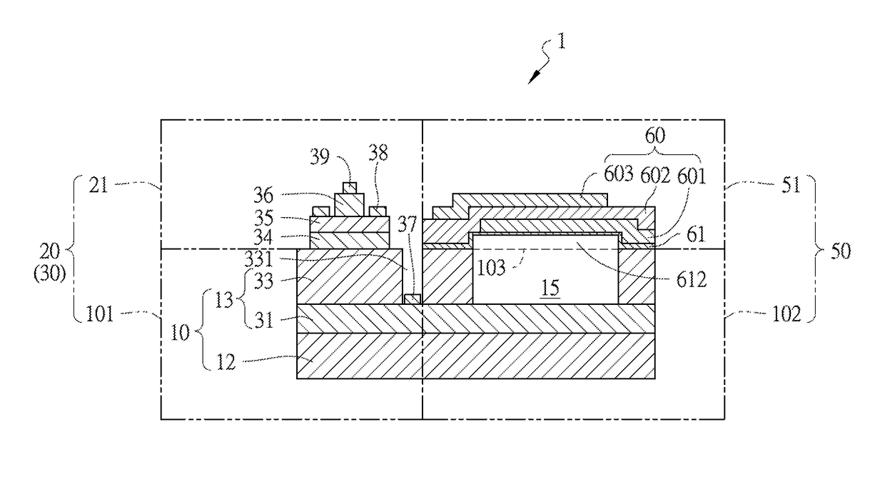 Integrated structures of acoustic wave device and varactor, and acoustic wave device, varactor and power amplifier, and fabrication methods thereof