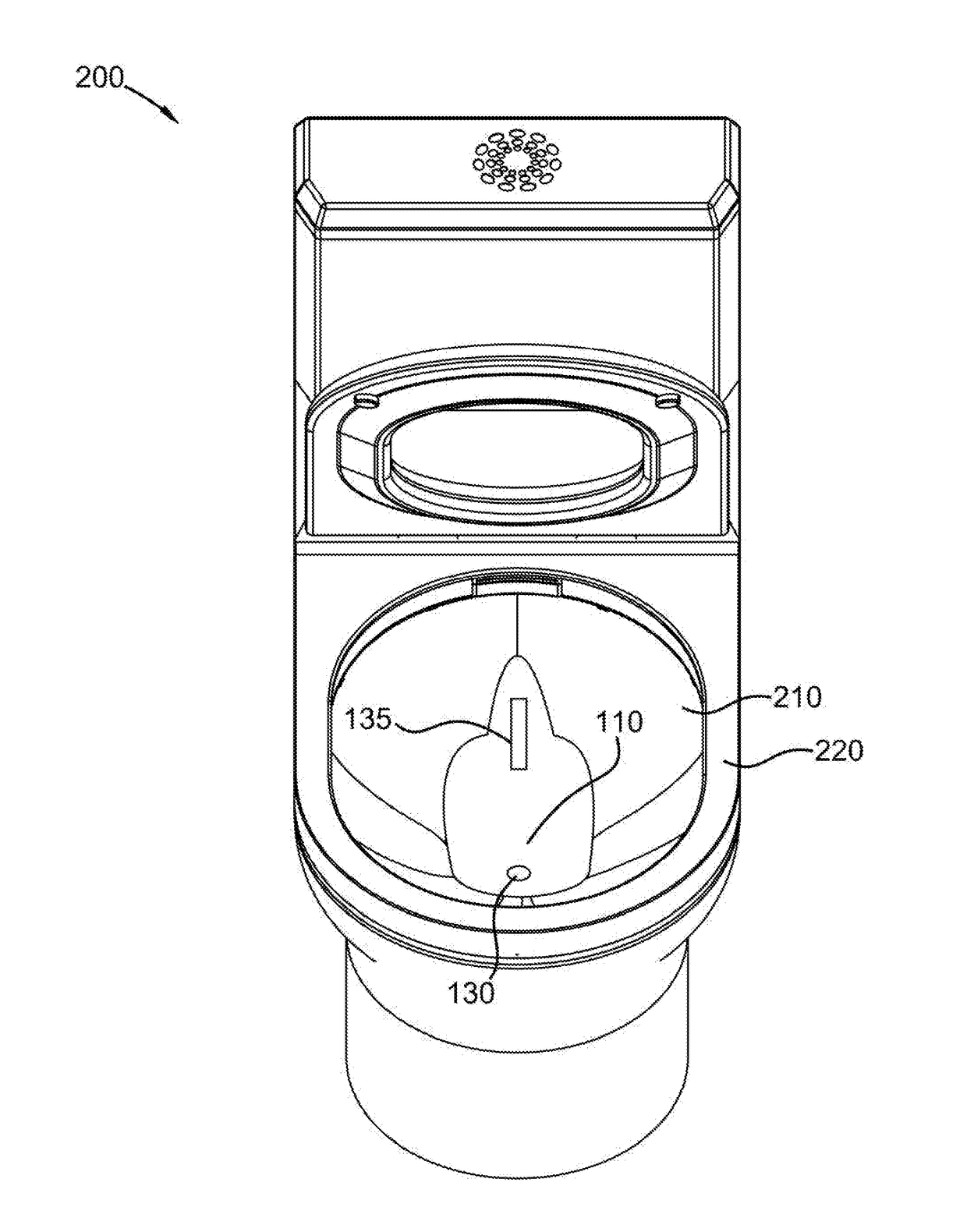 In-Toilet Urinalysis System with Capillary Dispenser