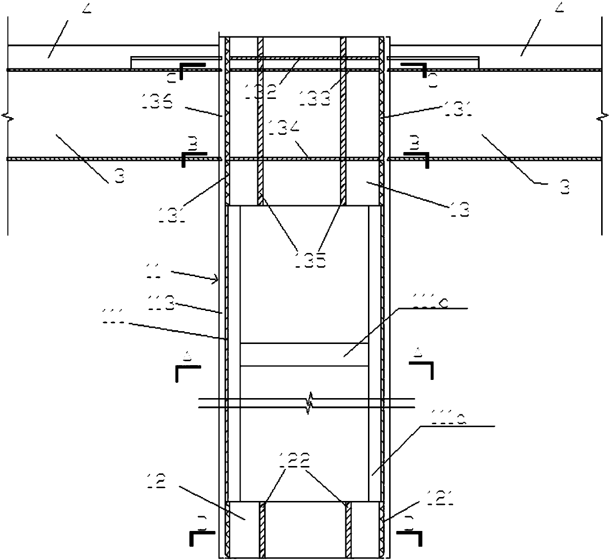 The standard assembly joint of the prefabricated concrete composite column and the composite column formed by the assembly joint