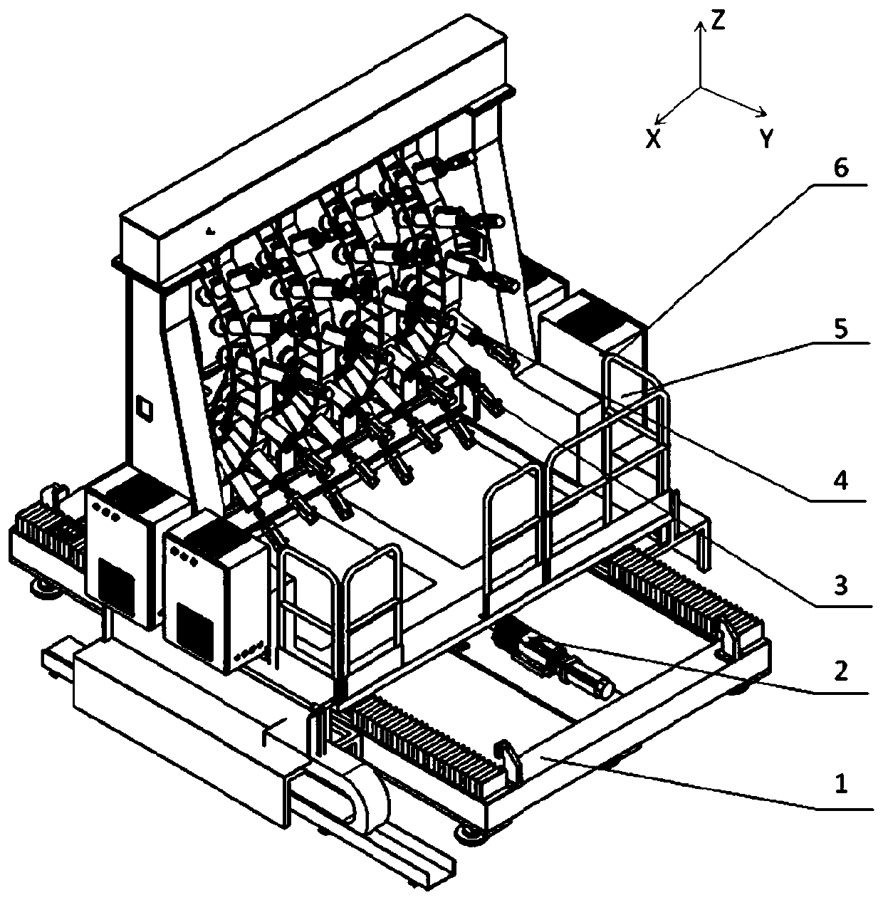 Flexible array type aircraft skin adsorption tool