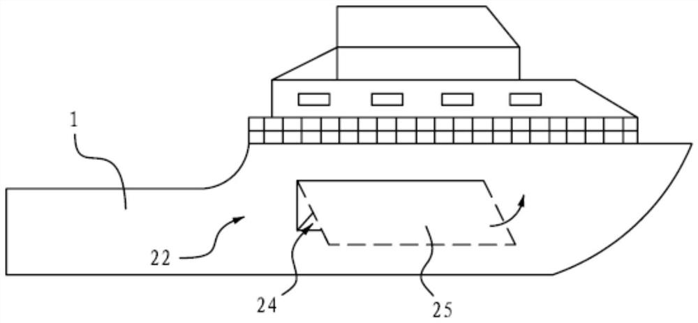 A scientific research ship with a fully automatic folding rotary gangway