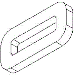 Rectangular amorphous-nanocrystalline magnetic core and preparation method thereof