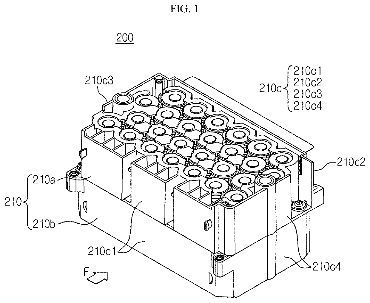 Battery module including module housing