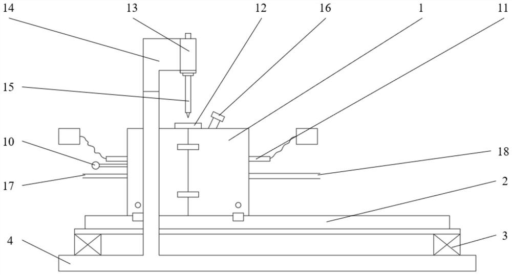 In-situ micro-nano indentation test system and method in ultrahigh-temperature water-oxygen environment