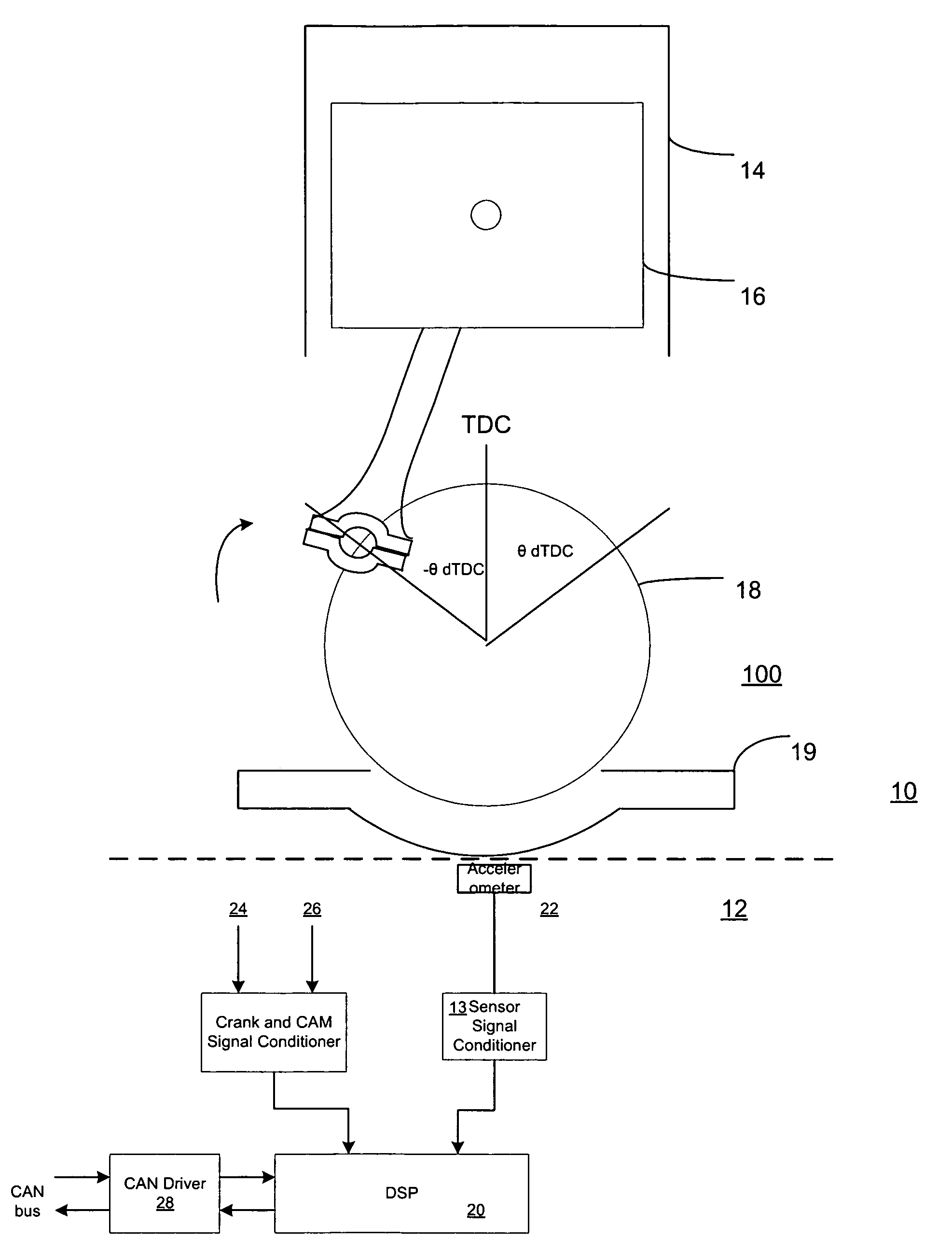 System and method for processing an accelerometer signal to assist in combustion quality control in an internal combustion engine