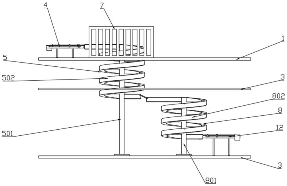 Cross-floor conveying equipment