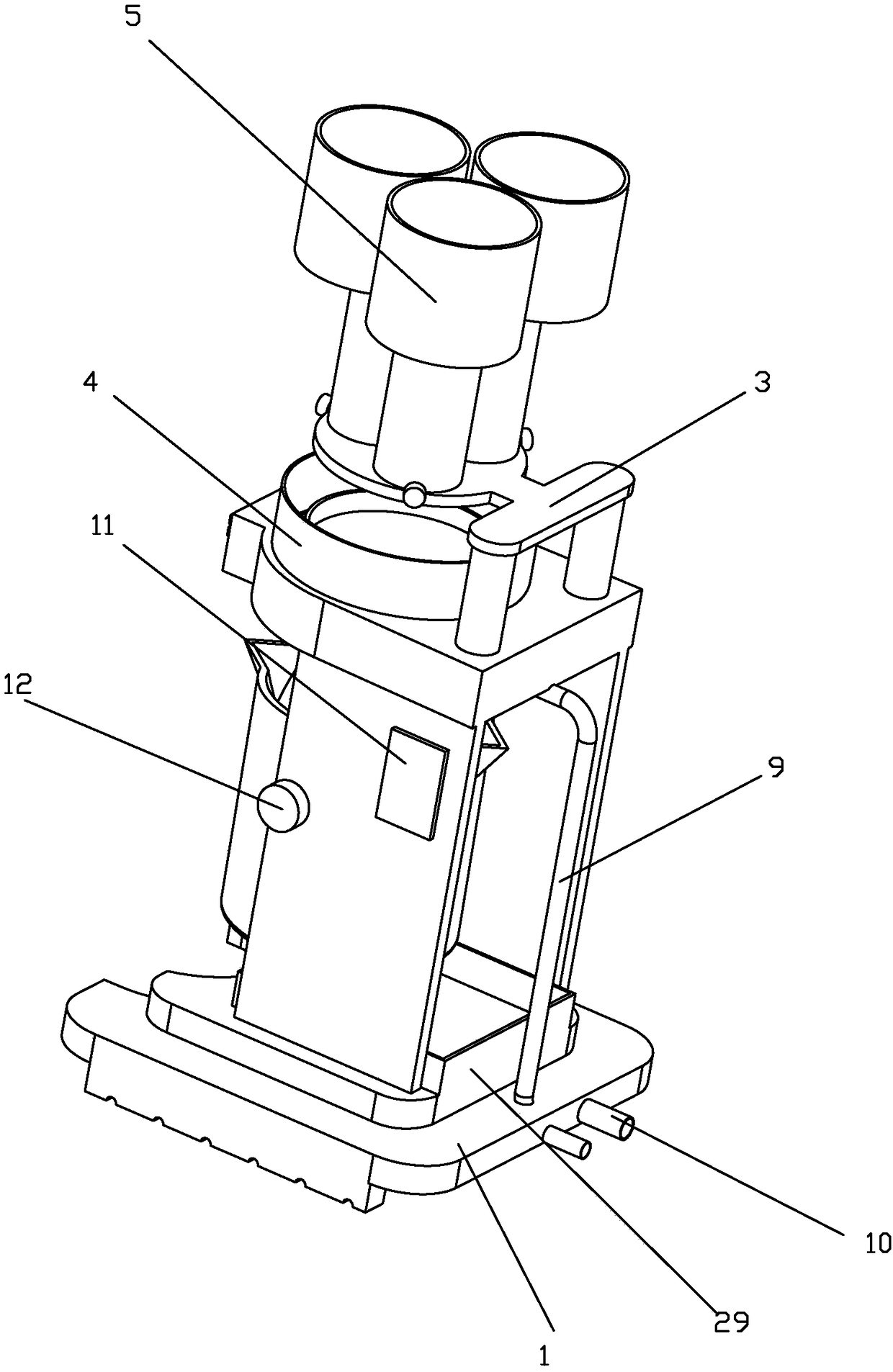 Automatic formula feeding and stirring device