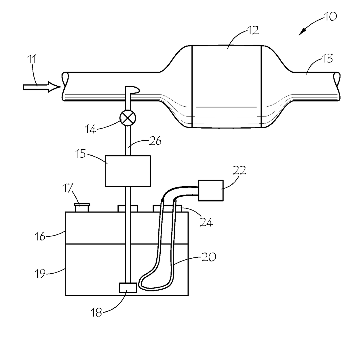 Electric immersion heater for diesel exhaust fluid reservoir