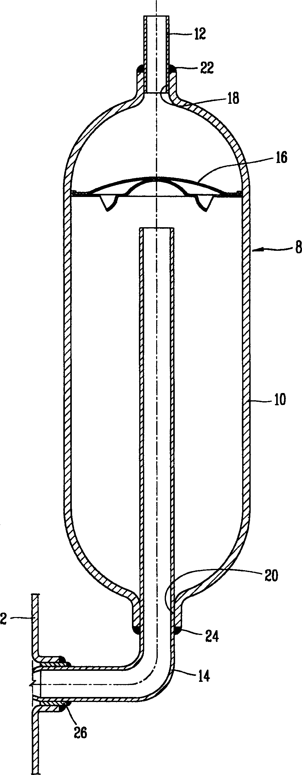 Gas-liquid separator for sealing compressor