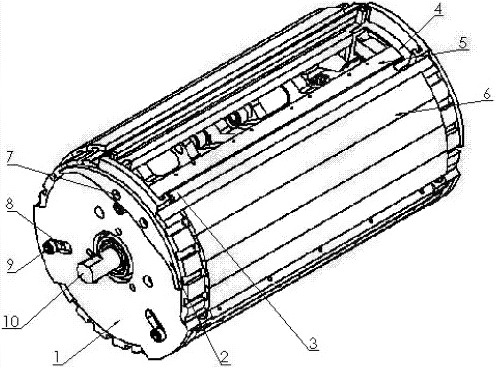 Combing machine cylinder structure with built-in nipper assemblies