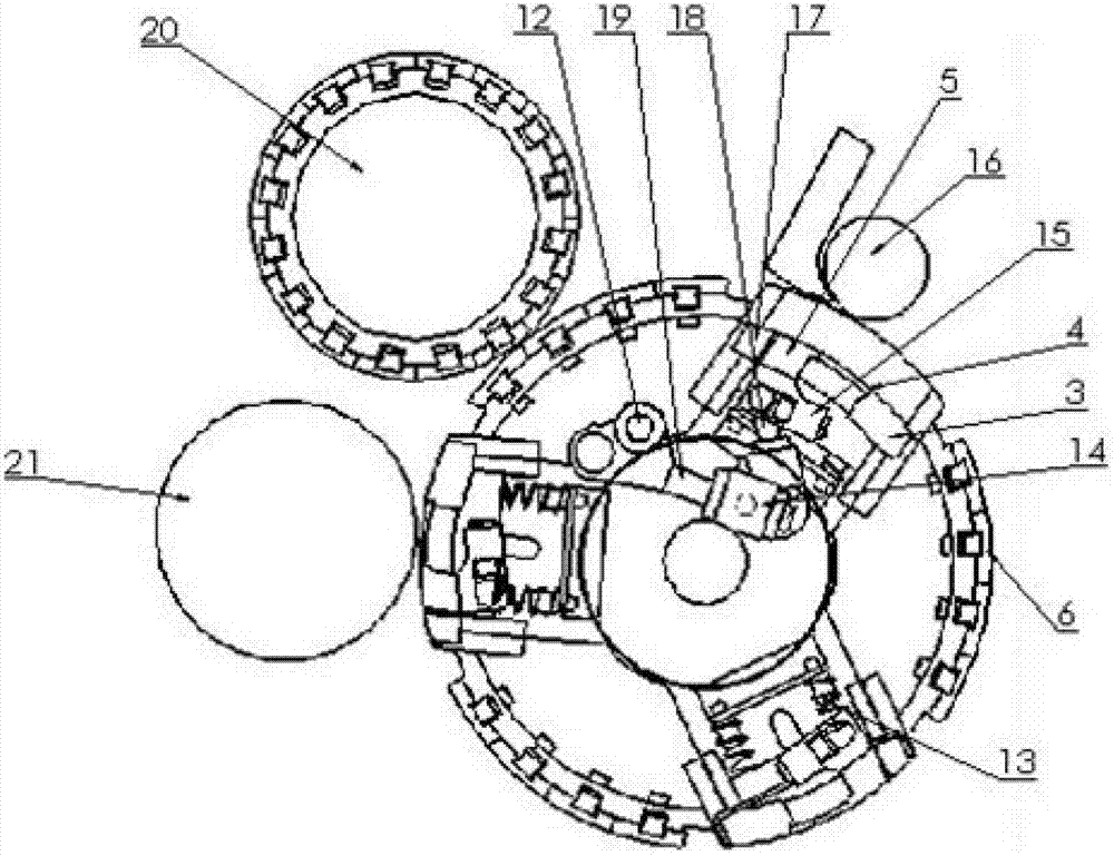 Combing machine cylinder structure with built-in nipper assemblies