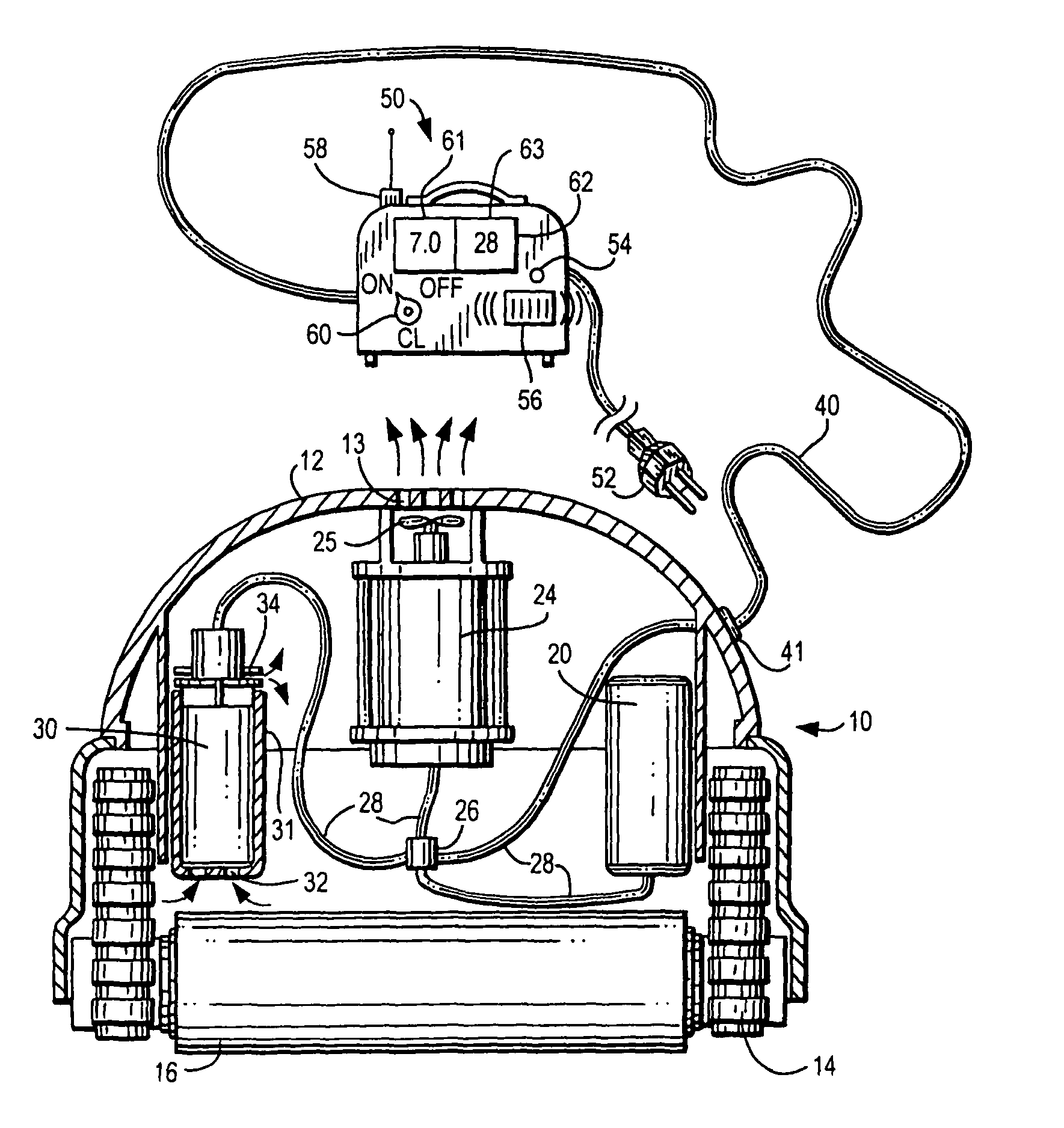 Method and appartus for operation of pool cleaner with integral chlorine generator