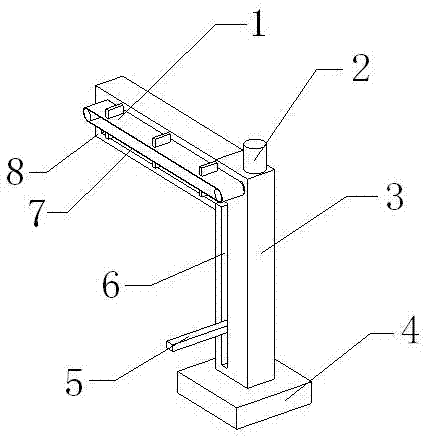 Rectangular-coordinate mechanical arm handling loading and unloading device